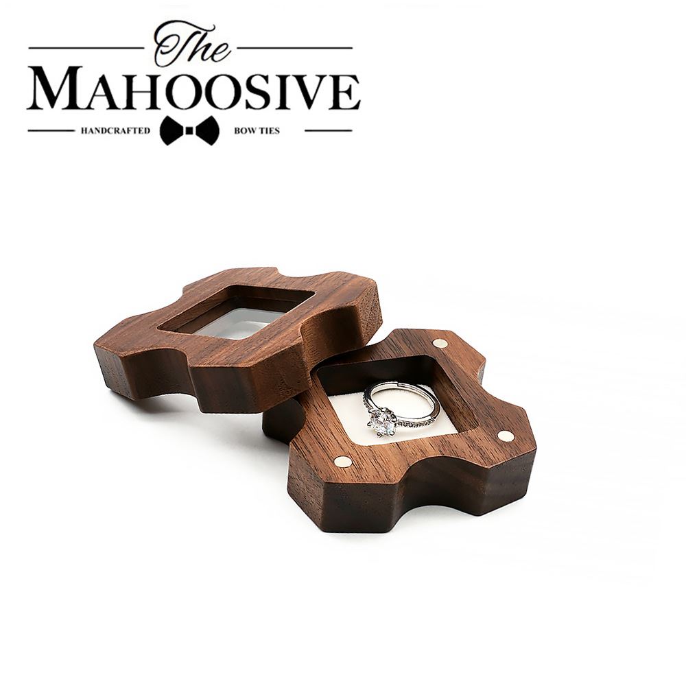 日式木质首饰盒小号便携式旅行戒指耳钉耳饰迷你饰品戒指收纳盒