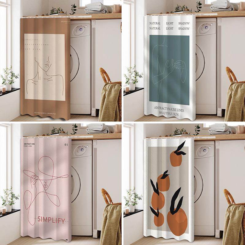 厨房橱柜门帘遮丑帘魔术贴储物柜子置物架遮挡帘防油烟免打孔滑轨