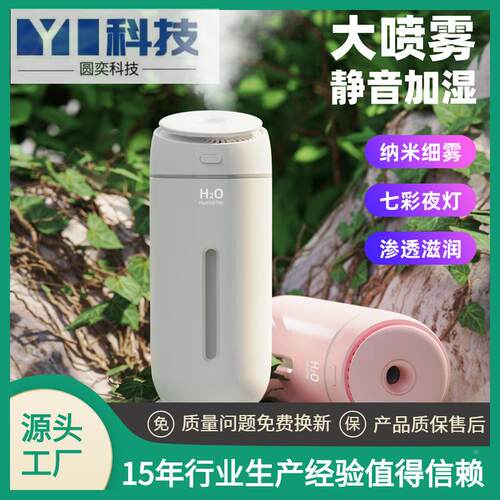 新款桌面补水夜灯家用办公卧室车载大雾量usb迷你空气净化加湿器