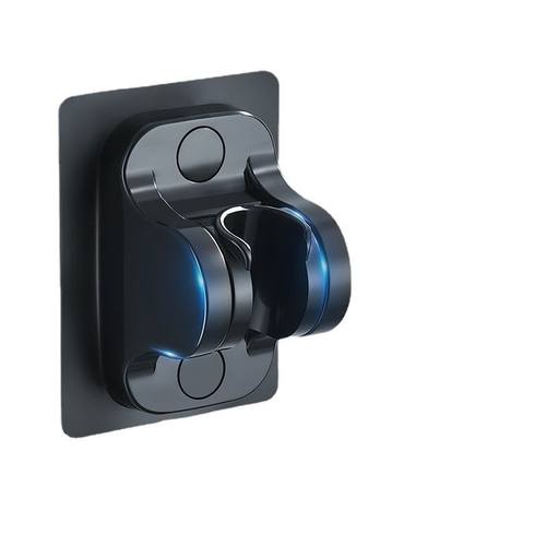 黑色免打孔花洒支架底座墙座花洒架可调节大支架喷头浴室固定挂座