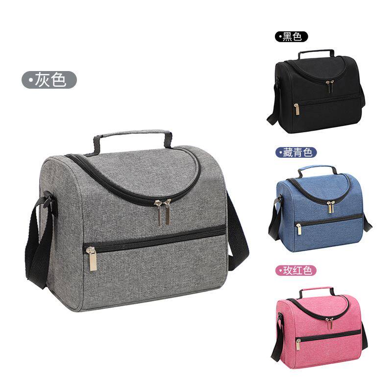 新款爆款午餐袋外贸热销保鲜冰包加厚铝箔斜挎手提便当保温包