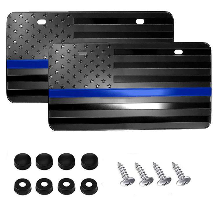 新款美规通用车牌托牌照板美国车牌汽车文化壁画铁皮画配螺丝