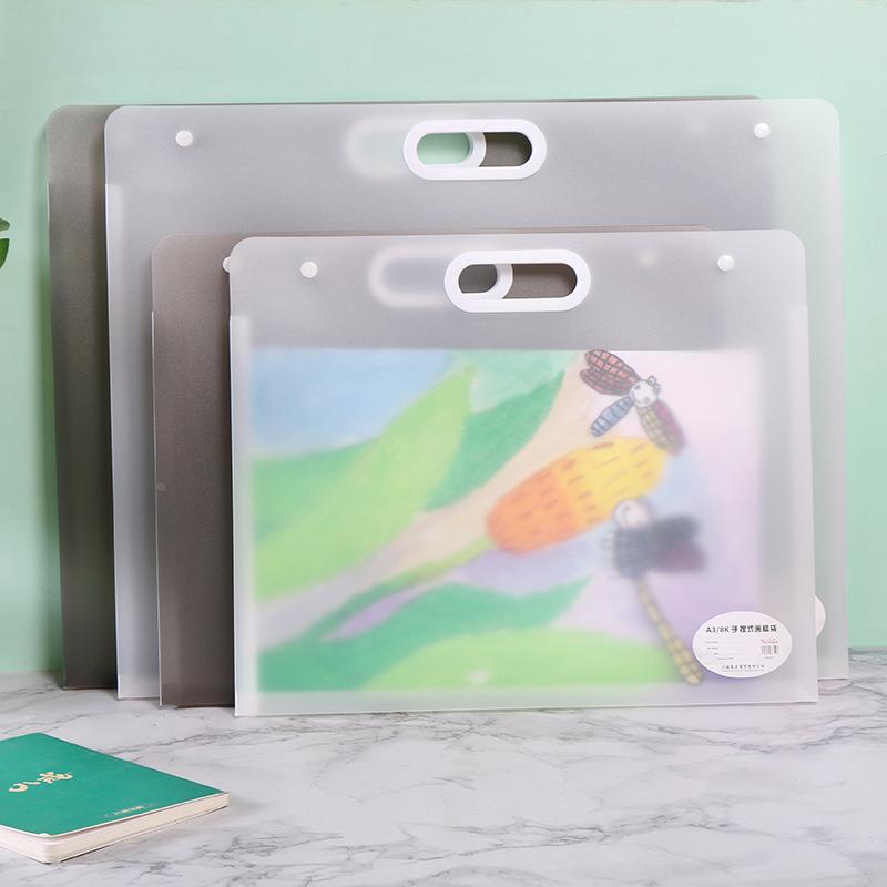 A3加厚手提画稿收纳袋8K儿童美术作品集收藏夹4K海报设计图收集册定制