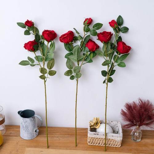 厂家仿真花巴比伦玫瑰绿植物假花婚庆装饰品INS风跨境YC1046定制