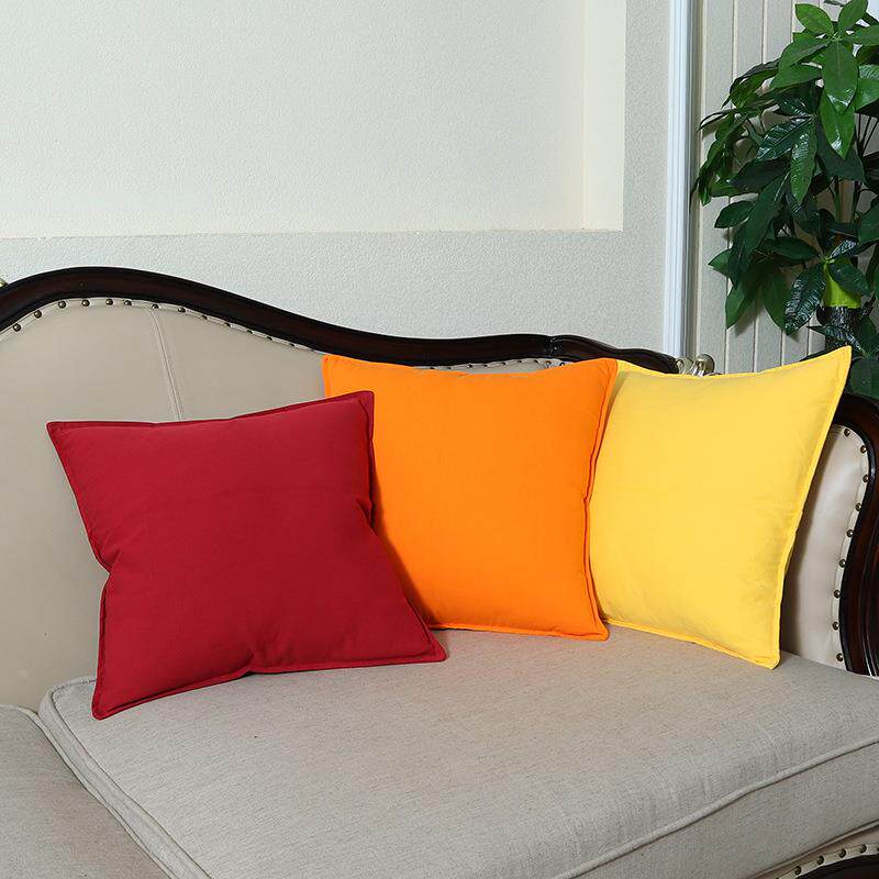 现代简约彩色棉抱枕 北欧风加厚沙发靠枕家居布艺装饰抱枕定制