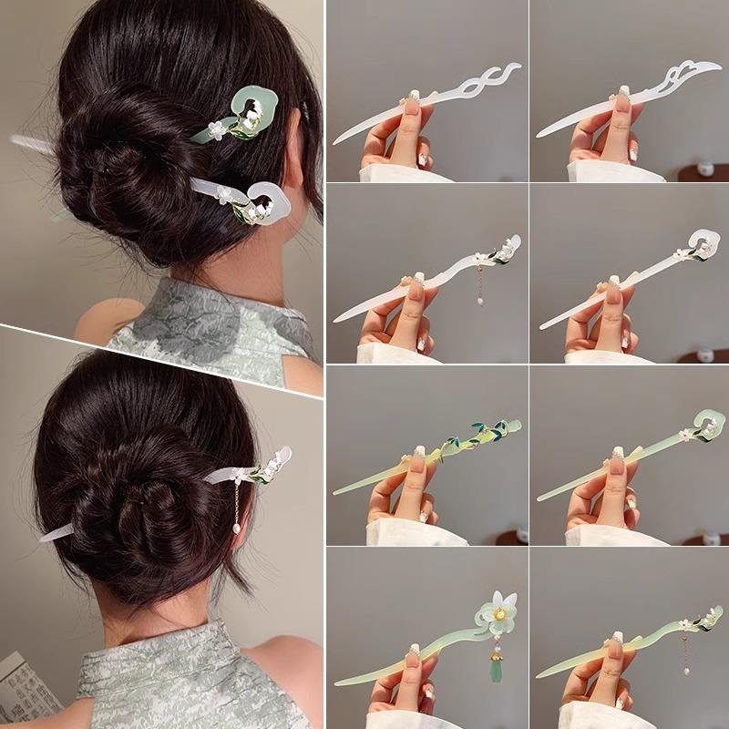 玉簪发簪简约现代簪子女古风高级感新中式旗袍日常儿童盘发器头饰