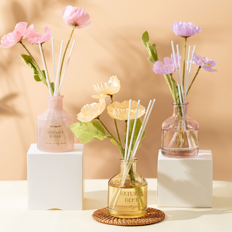花味香薰精油摆件 家用卧室内持久精油香熏卫生间无火香熏