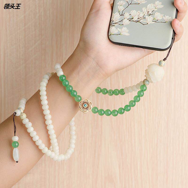 中国风挂饰手机绳子挂脖女款挂绳菩提手机链女吊绳手机壳挂链配饰