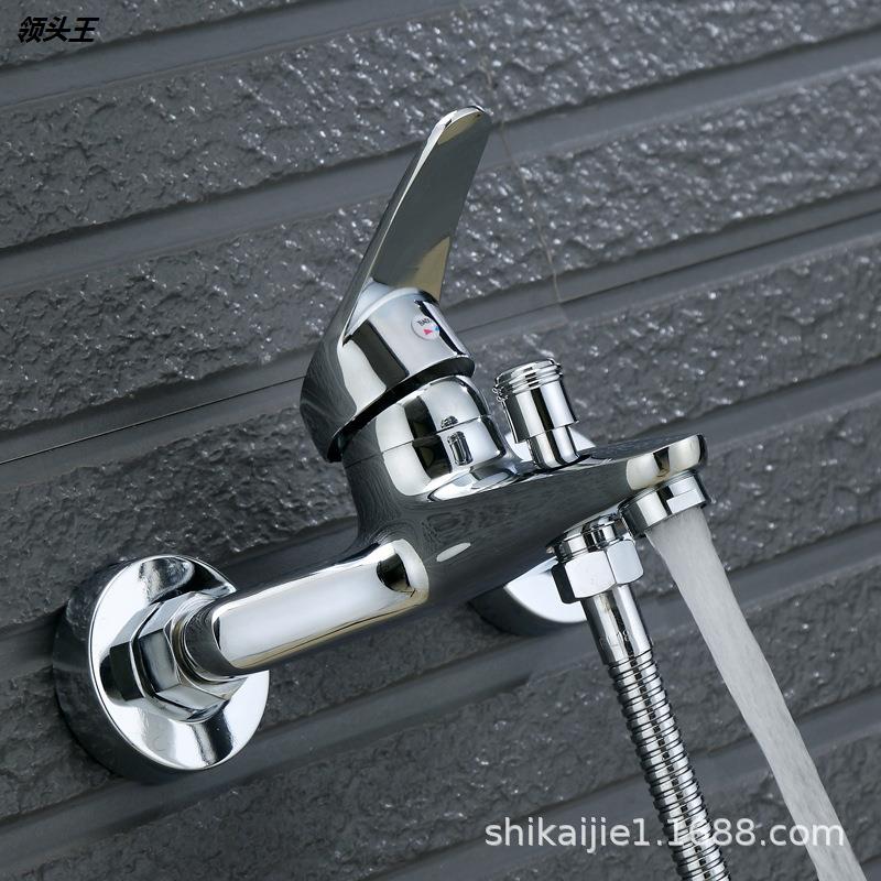 厂家直供铜赛洛三联浴缸冷热混水阀淋浴器三联入墙式暗装混水龙头