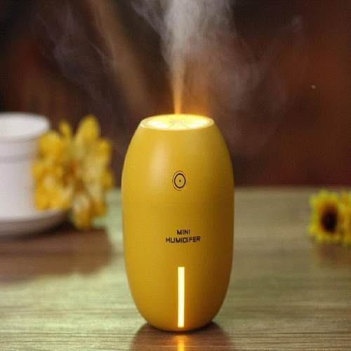 迷你柠檬加湿器 USB加湿器 学生七彩灯办公家用空气加湿器定制