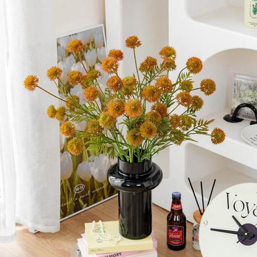 6头蒲公英高枝花材配材仿真花假花装饰花束插花摆件餐桌绿植植物