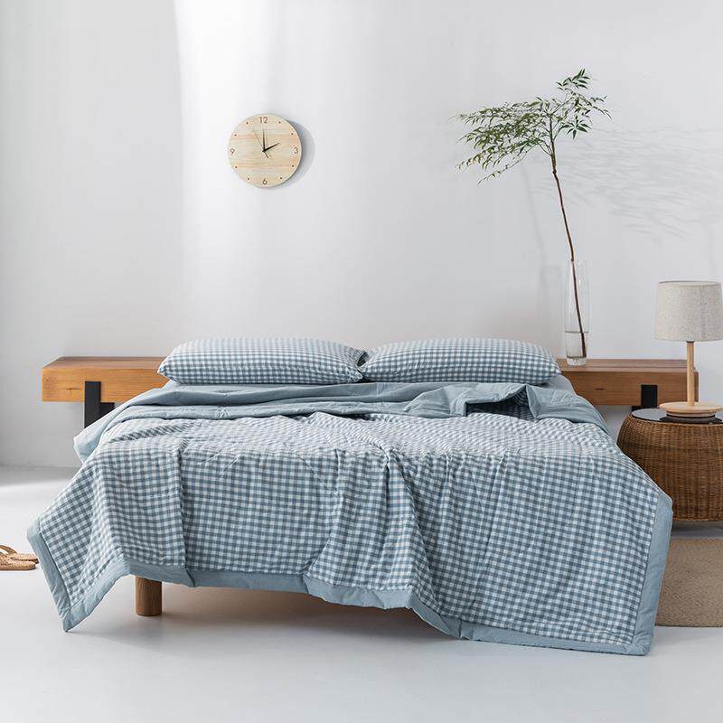 色织水洗棉夏凉被学生宿舍单人薄被夏天空调被双人被礼品定制