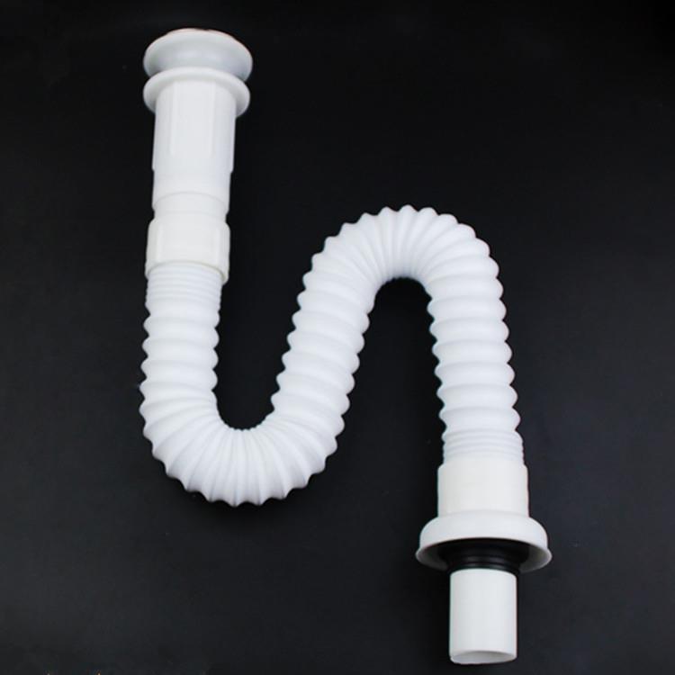 脸盆防臭下水管 不锈钢防臭下水器 钢丝伸缩连体下水管定制