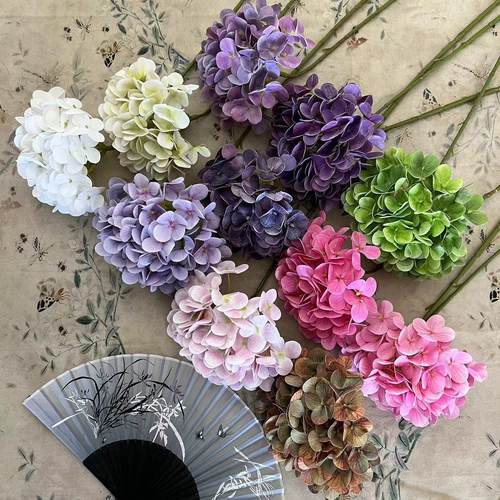 3D胶片绣球仿真花婚礼婚庆路引插花酒店装饰绣球花婚房布置假花定