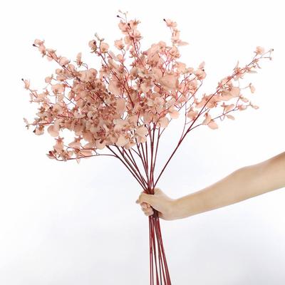 仿真花绢布秋意跳舞兰 假花兰花年花 文心兰家居装饰婚庆大红布置