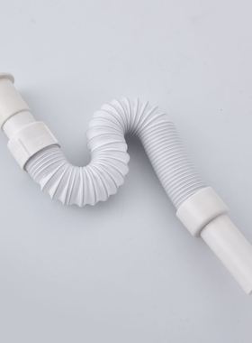 可伸缩80cmPVC下水道排水管 厨房卫生间洗手盆洗衣机延长软管