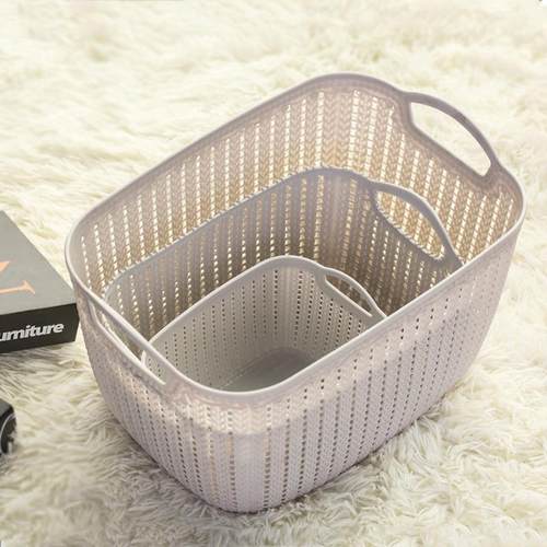 塑料收纳筐桌面零食玩具杂物收纳