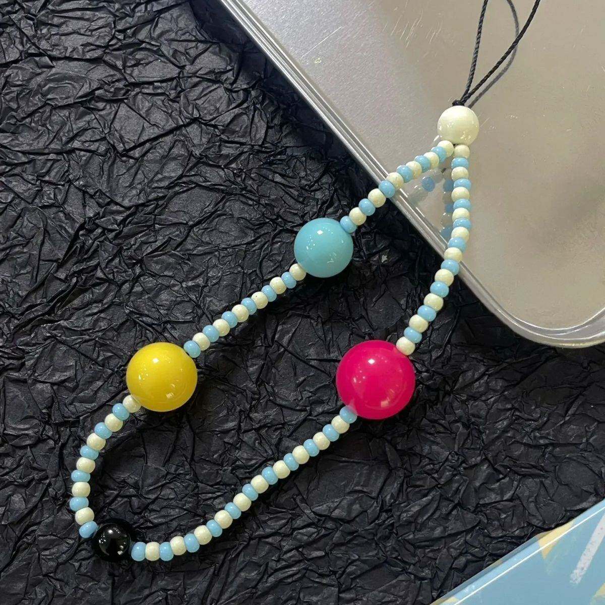 ccdCCD彩色挂绳短款可爱挂饰相机ins串珠链条手机