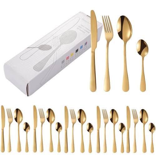 不锈钢餐具24件套1010西餐牛排刀叉勺子四主件礼品套装定制