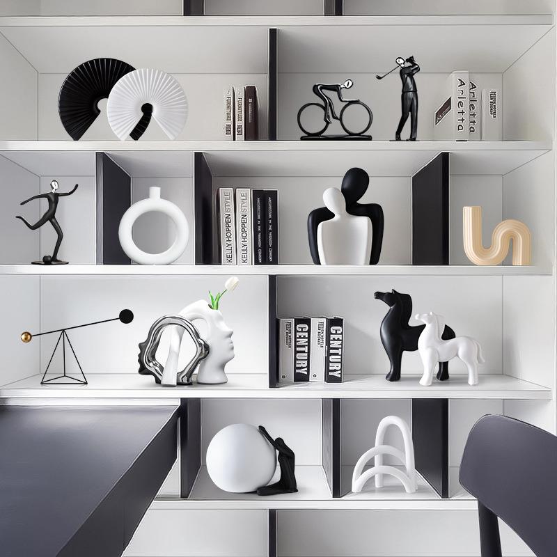 艺歆家居现代轻奢家居办公室书柜酒柜装饰品创意北欧抽象人物摆件