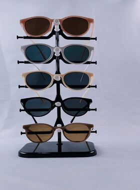 可拆卸 眼镜展示架 收纳架 小道具 陈列架 可挂5副/付旋转安
