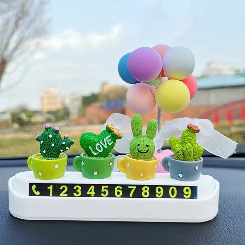可爱么么哒弹簧动物组仙人掌小盆栽弹簧汽车摆件蛋糕烘焙装饰品