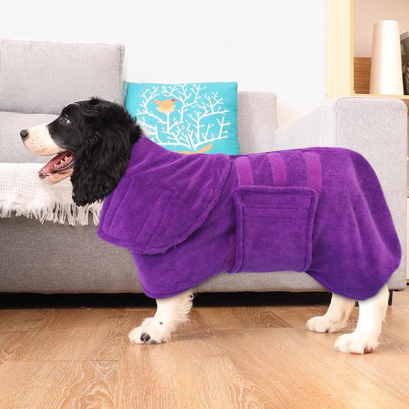 宠物浴袍吸水猫狗浴衣狗狗吸水浴袍毛巾速干浴巾衣服两用宠物用品