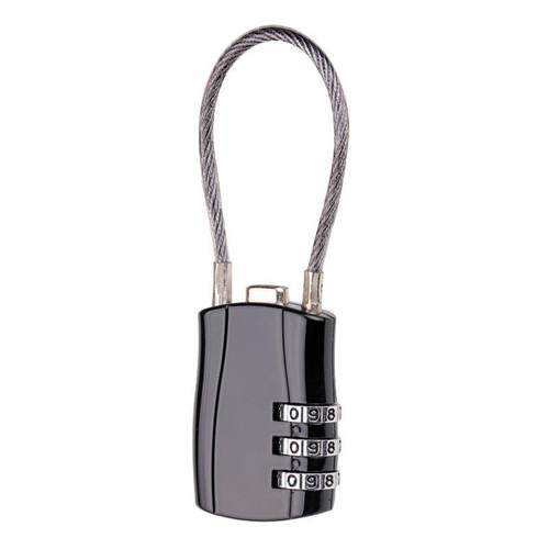 软钢缆钢丝绳车篮电动车头盔密码锁挂锁定制