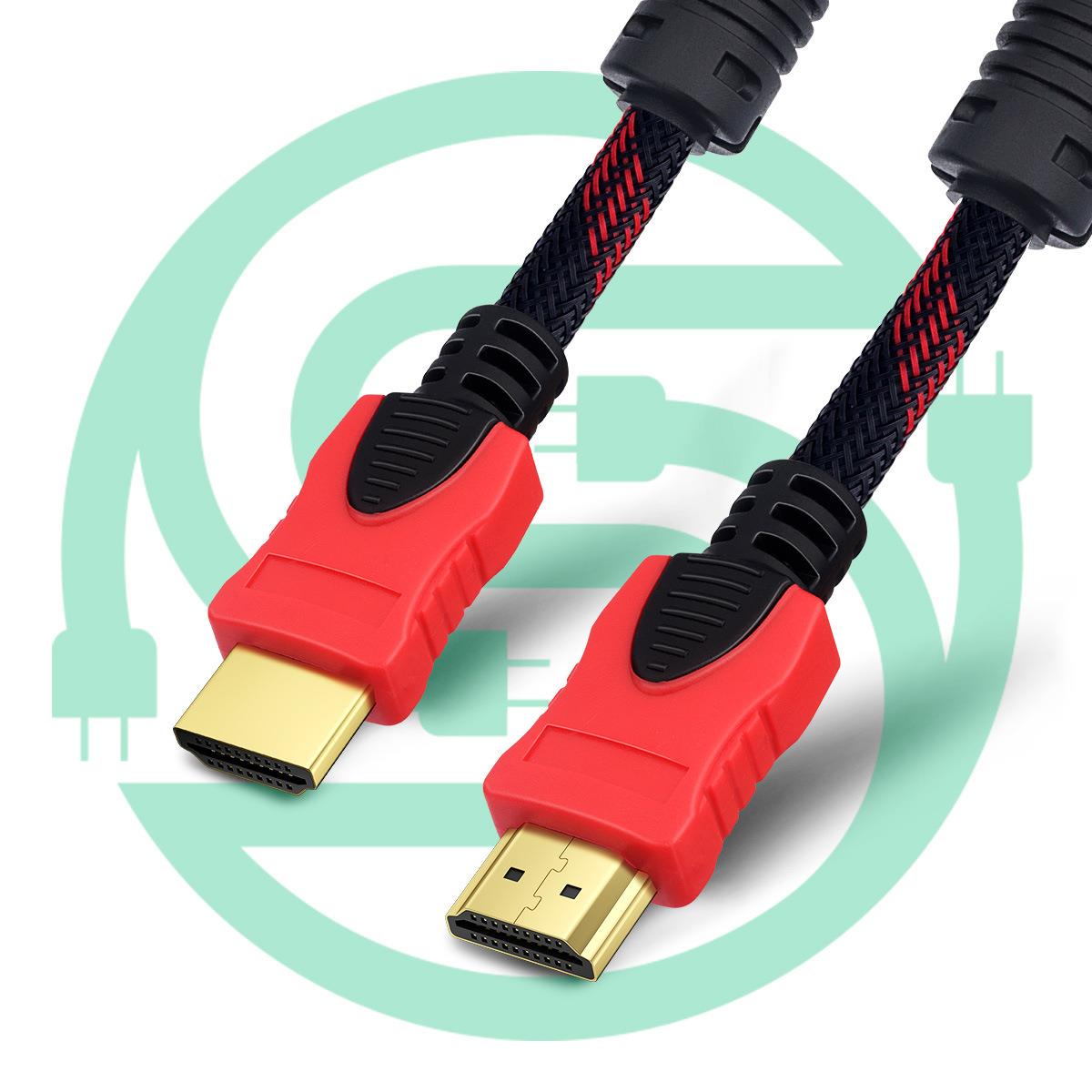 HDMI线 1.4版红黑网HDMI线10米 4K HDMI高清线电脑连接电视线定制