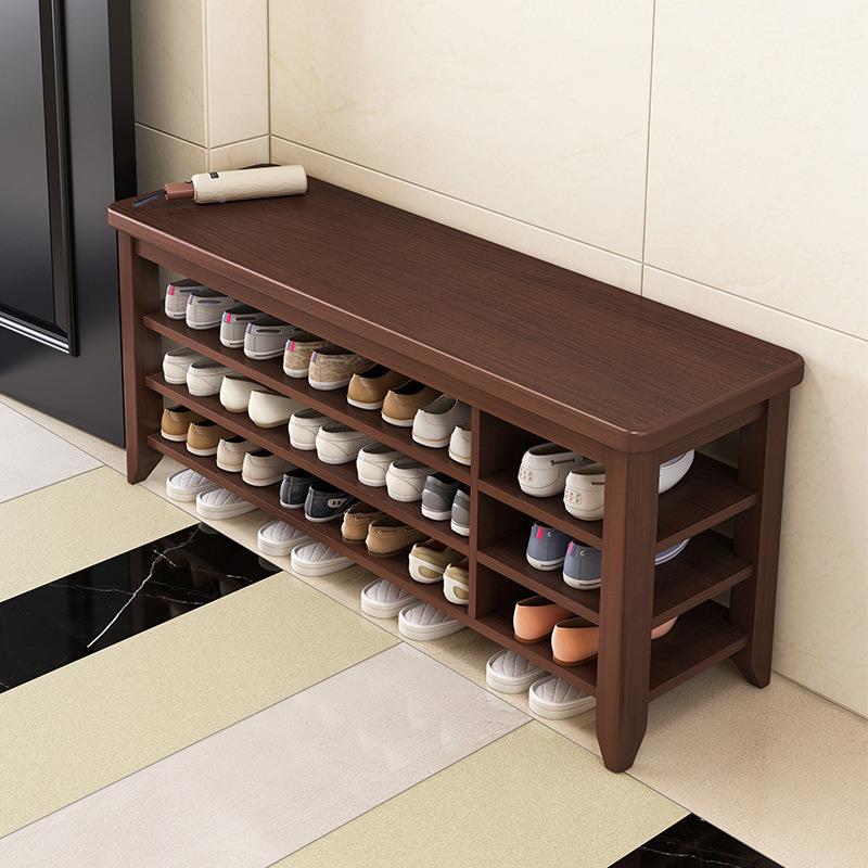 复古多层脚踏凳家用门口穿鞋凳简约鞋架子现代长条凳北欧换鞋凳