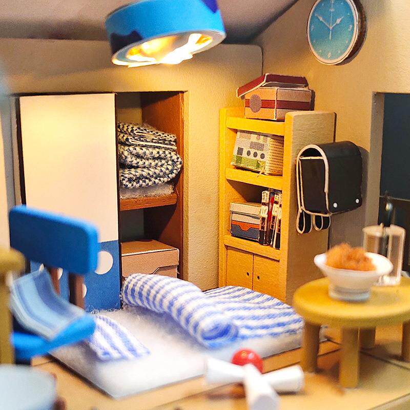 diy小屋日式迷你别墅手工拼装山野原墅日式简约榻榻米迷你娃娃屋