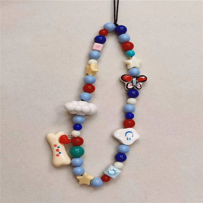 云朵骨头吊坠ccd相机挂绳手机壳链条拍立得防丢手绳ins风可爱风