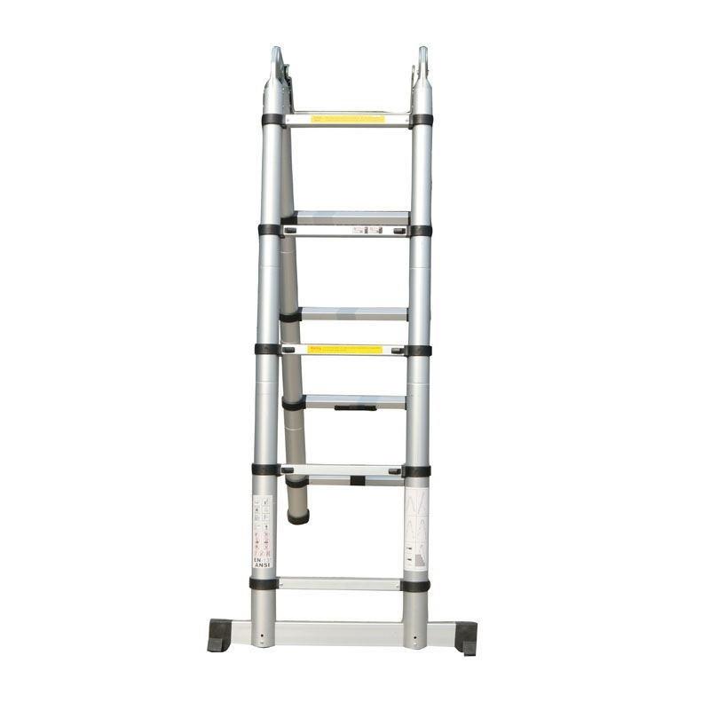 多功能收缩工程梯便携家用伸缩梯子加厚铝合金折叠人字梯定制
