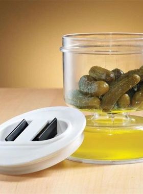 新款pickle jar腌菜沙漏罐黄瓜泡菜橄榄干湿两用分离泡菜罐