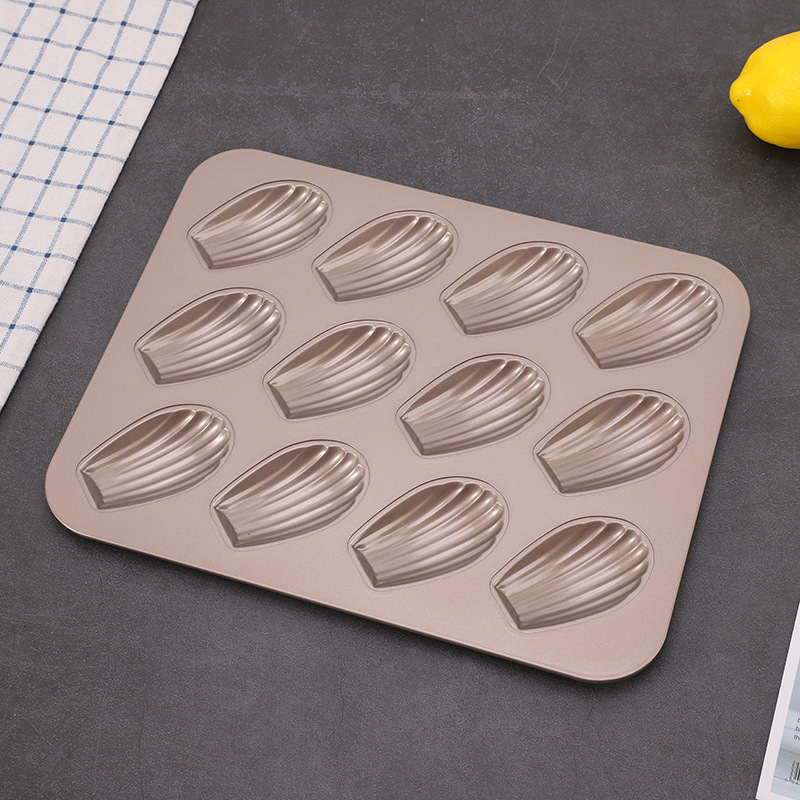 烘焙12孔玛德琳模具蛋糕烤盘贝壳 香蕉盘家用做蛋糕 烤盘
