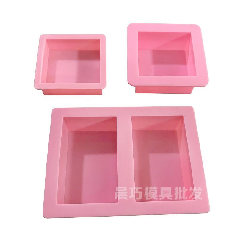 硅胶蛋糕模具 手工皂磨 方格模 6*6*3CM 2孔长方格模 二连长方形
