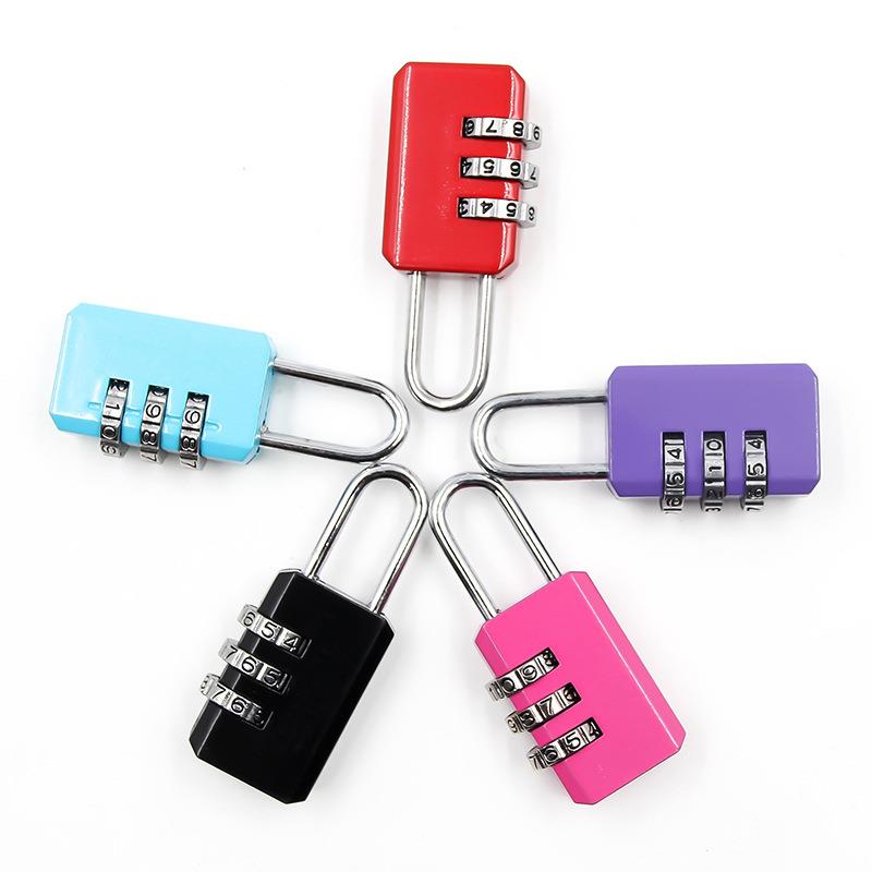 锌合金卡通挂锁 书包行李箱健身房衣柜门密码锁 3位箱包密码挂锁