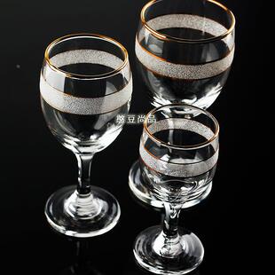 石岛R31金边玻璃酒杯酒店专用高脚杯红酒杯啤酒杯葡萄酒杯白酒杯