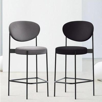 北欧现代75高吧椅轻奢吧台椅子65高脚凳家用吧台凳铁艺简约酒吧椅