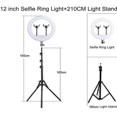 现货12寸环形落地直播补光灯s