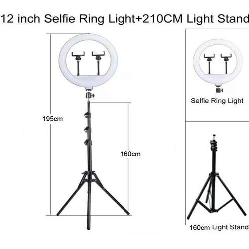 现货12寸环形落地直播补光灯s