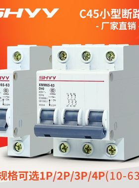 供应220V空气开关DZ47家用空开MCB微型断路器1P2P小型断路器