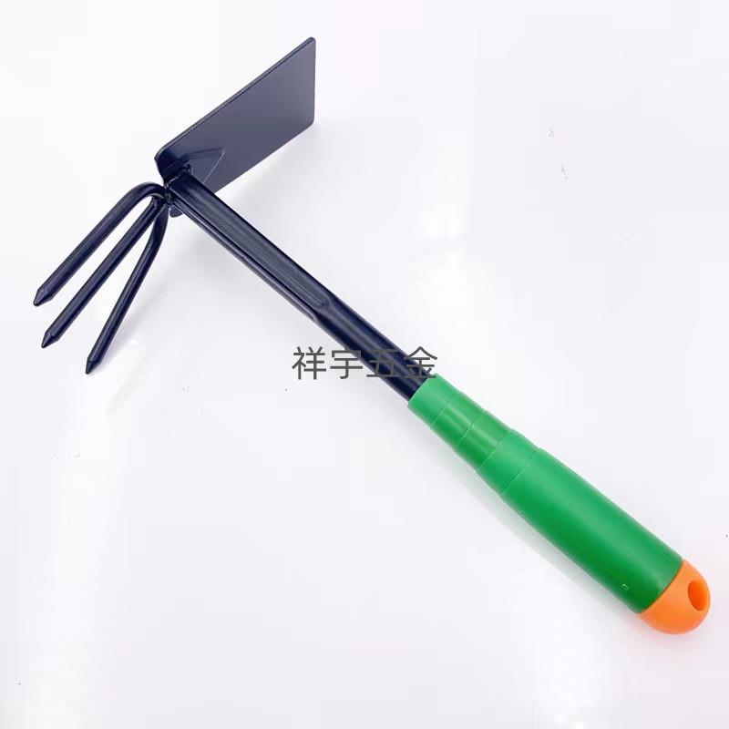 赶海工具塑柄两头锄头五齿两用锄铲子耙子户外花铲园艺定制