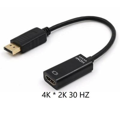 高清线 Displayport转HDMI转接线大DP转HDMI母镀金1080P 4K连接线定制