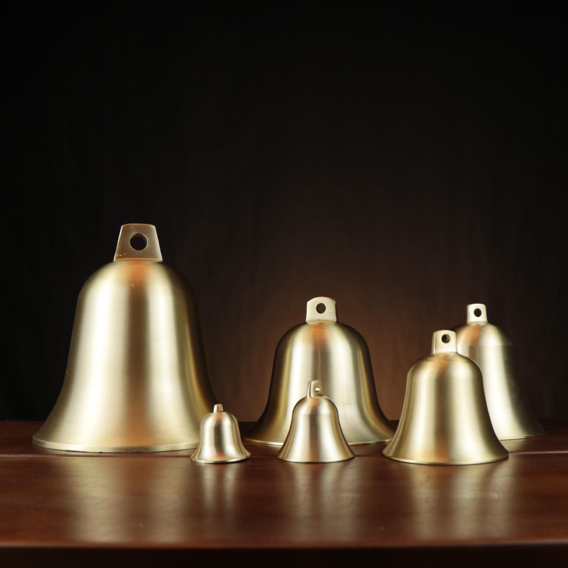 铜铃铛 铜钟摆件 铜铃大小号门对门响声超大家居风铃挂件 铃铛定