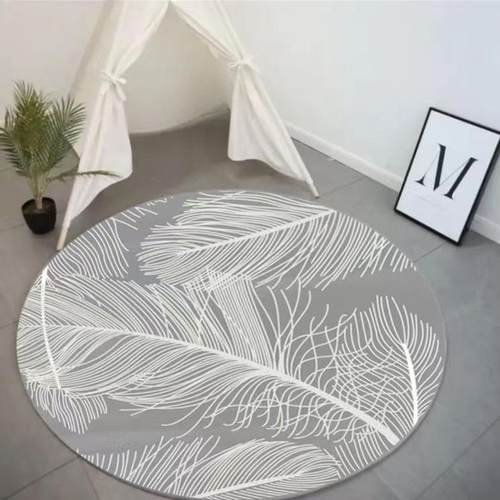 圆形地毯家用客厅沙发茶几毯卧室床边毯防滑耐磨隔音地垫定制