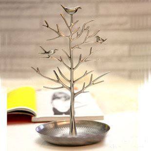 摇钱树形耳环架 项链耳钉架 亮色挂饰品耳环展示架 首饰展示架子