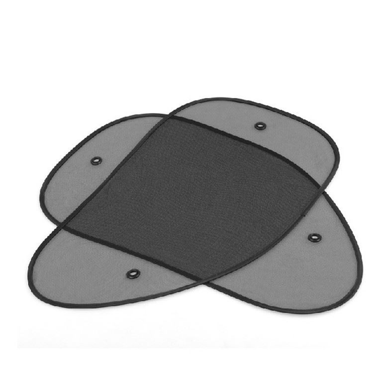 汽车侧窗遮阳挡网纱黑色遮阳帘夏季太阳挡对装侧窗挡可LOGO