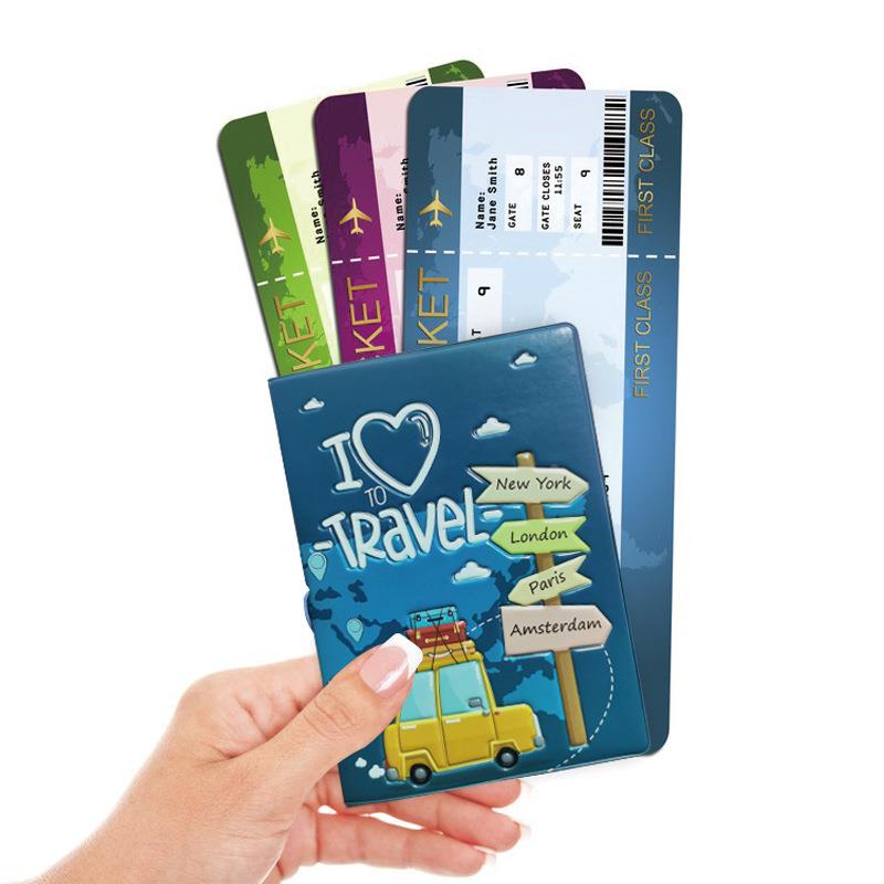旅行证件保护套paort护照夹旅游出国通行证件套地图款定制