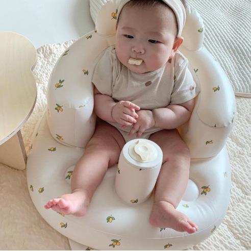 现货婴儿学座椅bb充气凳浴凳沙发充气垫Ins充气PVC婴儿训练小沙发-封面
